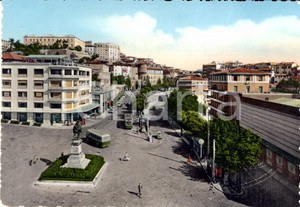 Cartolina originale da collezione 1959 PERUGIA Largo CACCIATORI DELLE ALPI *Cartolina ANIMATA con corriera FG VG 1