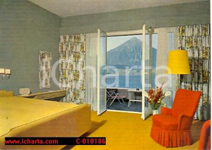 Cartolina originale da collezione 1975 ca MERLIGEN CH Una stanza Hotel BEATUS Cartolina VINTAGE FG NV 1