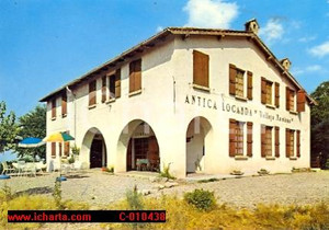 Cartolina originale da collezione 1975 ca LUGAGNANO VAL D'ARDA (PC) Antica locanda VELLEIA ROMANA Vintage *FG NV 1