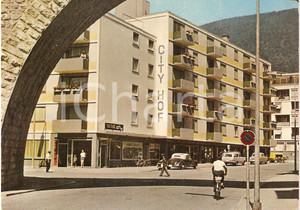 Cartolina originale da collezione 1970 ca GRENCHEN SVIZZERA Panorama CITY HOF Animata Cartolina VINTAGE 1