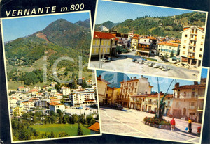 Cartolina originale da collezione 1973 VERNANTE CN Vedutine del paese e panorama Cartolina VINTAGE FG VG 1