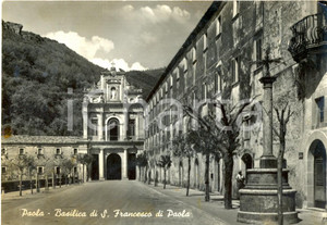 Cartolina originale da collezione 1956 PAOLA (CS) Veduta della BASILICA di SAN FRANCESCO *Cartolina FG VG 1