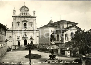 Cartolina originale da collezione 1960 ca VARALLO SESIA VC Piazzale e Basilica del SACRO MONTE Cartolina FG VG 1