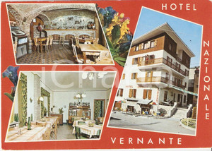 Cartolina originale da collezione 1972 VERNANTE CN Hotel NAZIONALE Vedutine Cartolina FG VG 1