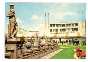 Cartolina originale da collezione 1958 MILANO FIERA Ingresso d onore Piazzale GIULIO CESARE Cartolina VINTAGE FG 1