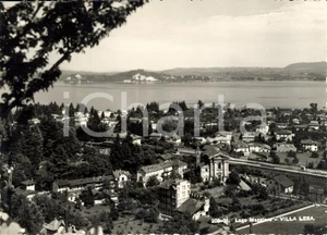 Cartolina originale da collezione 1950 ca LESA NO Veduta frazione VILLA e Lago MAGGIORE Cartolina postale FG NV 1