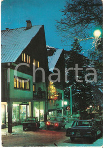 Cartolina originale da collezione 1974 BARDONECCHIA TO Panorama notturno di Via Medail Cartolina FG VG 1