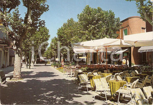 Cartolina originale da collezione 1980 ca BELLARIA IGEA MARINA RN Viale Paolo Guidi Isola dei platani Cartolina 1