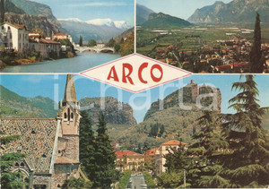Cartolina originale da collezione 1975 ca ARCO TN Vedutine del paese Cartolina FG NV 1