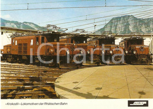 Cartolina originale da collezione 1975 ca SVIZZERA Rhätische Bahn RhB Locomotive Krokodil Ge 6/6 CC Cartolina FG 1