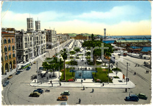Cartolina originale da collezione 1958 CAGLIARI Veduta di via ROMA con tramCartolina DANNEGGIATA FG VG 1