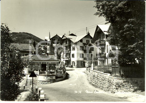 Cartolina originale da collezione 1950 ca NOVA LEVANTE (BZ) Scorcio panoramico con BAR CAFFE' LINDA *FG VG 1
