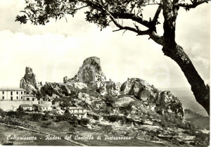 Cartolina originale da collezione 1964 CALTANISSETTA Ruderi del castello di PIETRAROSSA *Cartolina FG VG 1