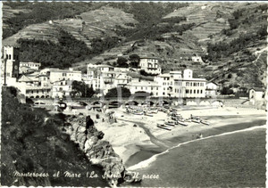 Cartolina originale da collezione 1950 ca MONTEROSSO (SP) Veduta panoramica aerea con la spiaggia *Cartolina FG NV 1