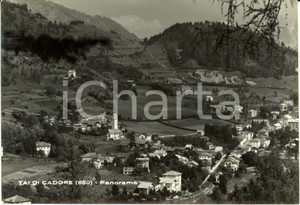 Cartolina originale da collezione 1955 PIEVE DI CADORE (BL) Frazione TAI con panorama montano *cartolina FG VG 1