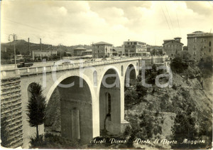 Cartolina originale da collezione 1960 ASCOLI PICENO Il ponte di porta MAGGIORE * Cartolina ANIMATA FG VG 1