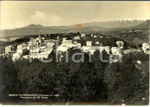 Cartolina originale da collezione 1951 BOSCO CHIESANUOVA VR Panorama del paese con monte BALDO Cartolina FG VG 1