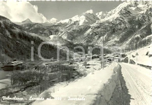 Cartolina originale da collezione 1966 LANZADA SO Panorama invernale in VALMALENCOCartolina postale FG VG 1