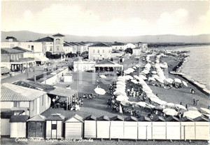 Cartolina originale da collezione 1955 CECINA MARE LI veduta dei BAGNI BISORI e ARMIDA Cartolina ANIMATA FG VG 1