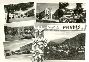 Cartolina originale da collezione 1971 FAEDIS UD Vedutine PONTE GRIVO  Santa Maria Assunta Cartolina postale FG 1
