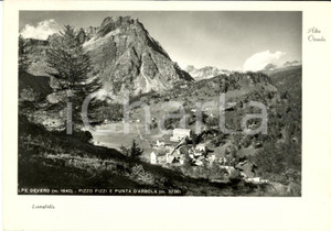 Cartolina originale da collezione 1951 ALPE DEVERO (VB) Veduta PIZZO FIZZI e PUNTA ARBOLA *Cartolina FG VG VINTAGE 1