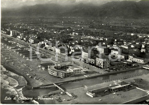 Cartolina originale da collezione 1955 LIDO DI CAMAIORE (LU) Scorcio panoramico AEREO *Cartolina postale FG VG 1