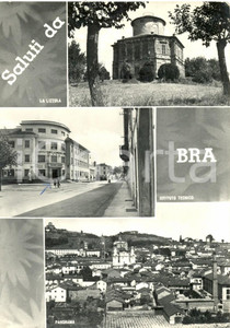 Cartolina originale da collezione 1950 ca BRA CN Vedutine Istituto Tecnico Cartolina postale FG NV 1
