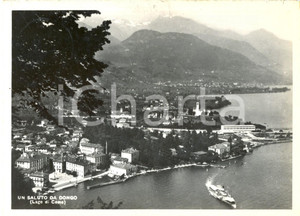 Cartolina originale da collezione 1951 DONGO (CO) Veduta del LAGO DI COMO e del paese *Cartolina postale FG VG 1