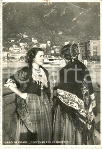 Cartolina originale da collezione 1937 COMO Donne in costumi folcloristici *Cartolina postale FG VG 1