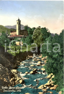 Cartolina originale da collezione 1956 DEMONTE CN Scorcio della Chiesa parrocchiale VALLE STURA Cartoline FG VG 1