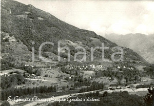 Cartolina originale da collezione 1953 SAN GERMANO CHISONE (TO) Veduta della BORGATA GONDINI e dintorni *FG VG 1