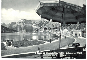 Cartolina originale da collezione 1962 AURONZO DI CADORE BL Barche sul lago di MISURINA e SORAPIS ANIMATA FG VG 1