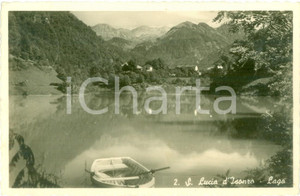 Cartolina originale da collezione 1941 TOLMINO SLOVENIA Barchetta sul lago a SANTA LUCIA D ISONZO Cartolina FP 1