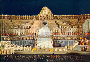 Cartolina originale da collezione 1970 ca TEATRO L'opera AIDA all'Arena di VERONA *Cartolina postale VINTAGE FG NV 1