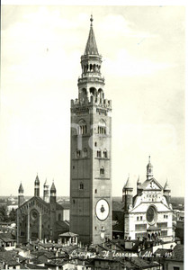 Cartolina originale da collezione 1960 CREMONA Il TORRAZZO *Cartolina postale FG VG 1