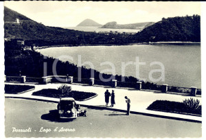 Cartolina originale da collezione 1953 POZZUOLI (NA) Lago d'Averno *Cartolina animata con FIAT TOPOLINO FG VG 1
