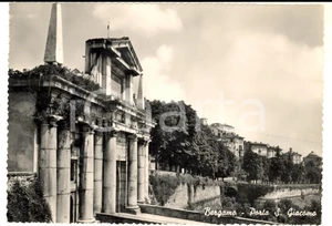 Cartolina originale da collezione 1974 BERGAMO Veduta di PORTA SAN GIACOMO Cartolina postale FG VG 1