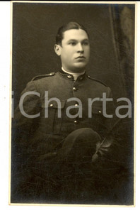 Fotografia d epoca originale 1915 ca WW1 REGIO ESERCITO Ritratto di giovane alpino Foto cartolina VINTAGE 1