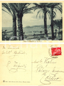 Autografo originale 1932 IMPERIA SV Veduta da CAPO BERTA Cartolina studiosa Rosina ZUFFARDI 1