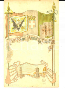 Cartolina originale da collezione 1904 REGIO ESERCITO 19° Reggimento ARTIGLIERIA DA CAMPAGNA Cartolina stab. GAMBI 1