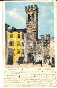 Cartolina originale da collezione 1904 RIVA DEL GARDA TN Alter Stadtthurm Cartolina postale FP VG 1