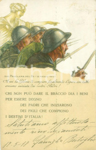 Cartolina originale da collezione 1918 PROPAGANDA WW1 Prestito Nazionale 5 per cento *Cartolina FP VG 1