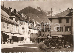 Cartolina originale da collezione 1972 FAVERGES (FRANCE) Rue Carnot at l'Arclozan *Cartolina FG VG 1