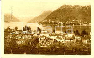 Cartolina originale da collezione 1928 LAGO DI COMO Veduta del primo bacino con BRUNATE *Cartolina FP VG 1