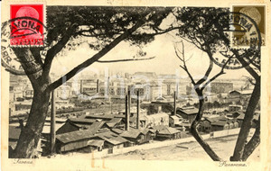 Cartolina originale da collezione 1931 SAVONA Veduta panoramica della cittÃ  con ciminiere *Cartolina FP VG 1