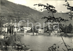 Cartolina originale da collezione 1958 DONGO (CO) Veduta del paese sul lago di COMO *Cartolina FG VG 1