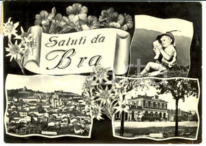 Cartolina originale da collezione 1965 BRA (CN) Vedutine *Cartolina postale FG VG 1