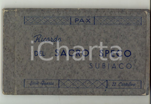 Cartolina originale da collezione 1930 ca SUBIACO Ricordo del Sacro Speco -  Libretto 15 cartoline *INCOMPLETO 1