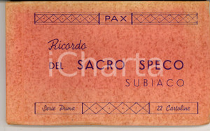 Cartolina originale da collezione 1930 ca SUBIACO Ricordo del Sacro Speco   Libretto 14 cartoline INCOMPLETO 1