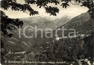 Cartolina originale da collezione 1952 CUSINO (CO) Veduta SAN BARTOLOMEO SAN NAZZARO e CAVARGNANA *Cartolina FG VG 1